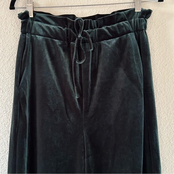 CYNTHIA ROWLEY Forest Green Paper Bag Waist Culottes Women Size Small - Picture 3 of 7